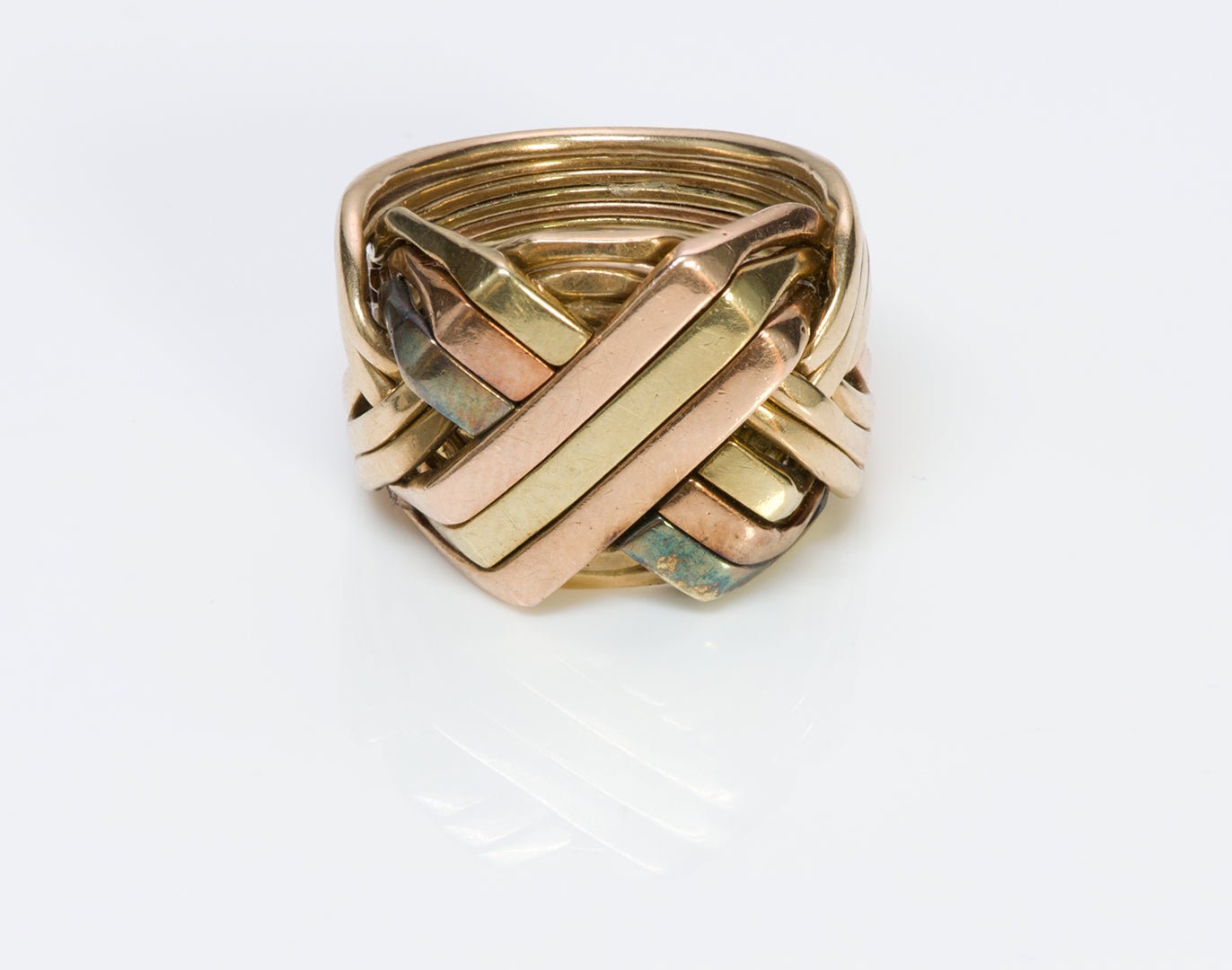 Vintage Gold Puzzle Men's Ring