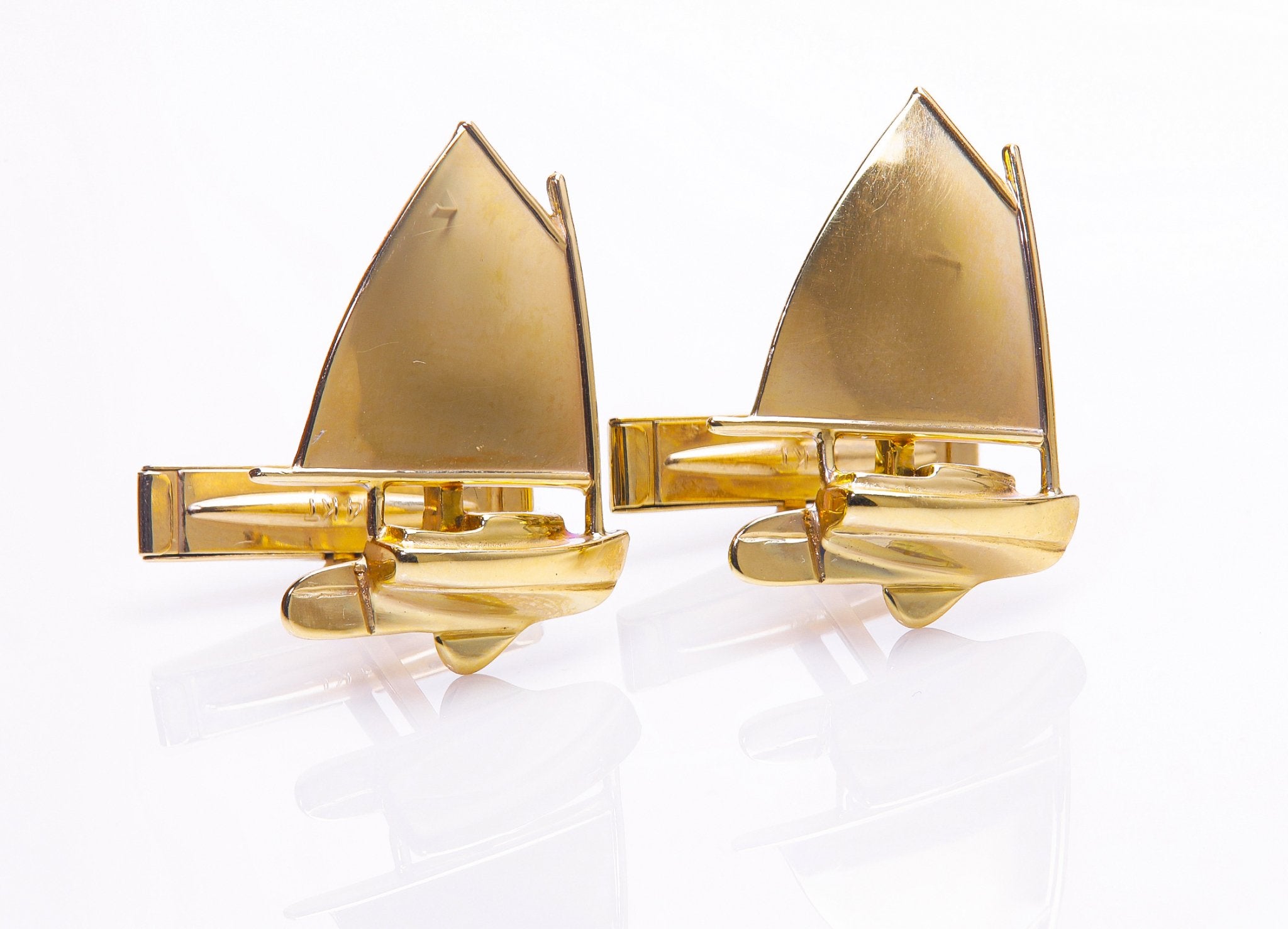 Vintage Gold Sailboat Cufflinks