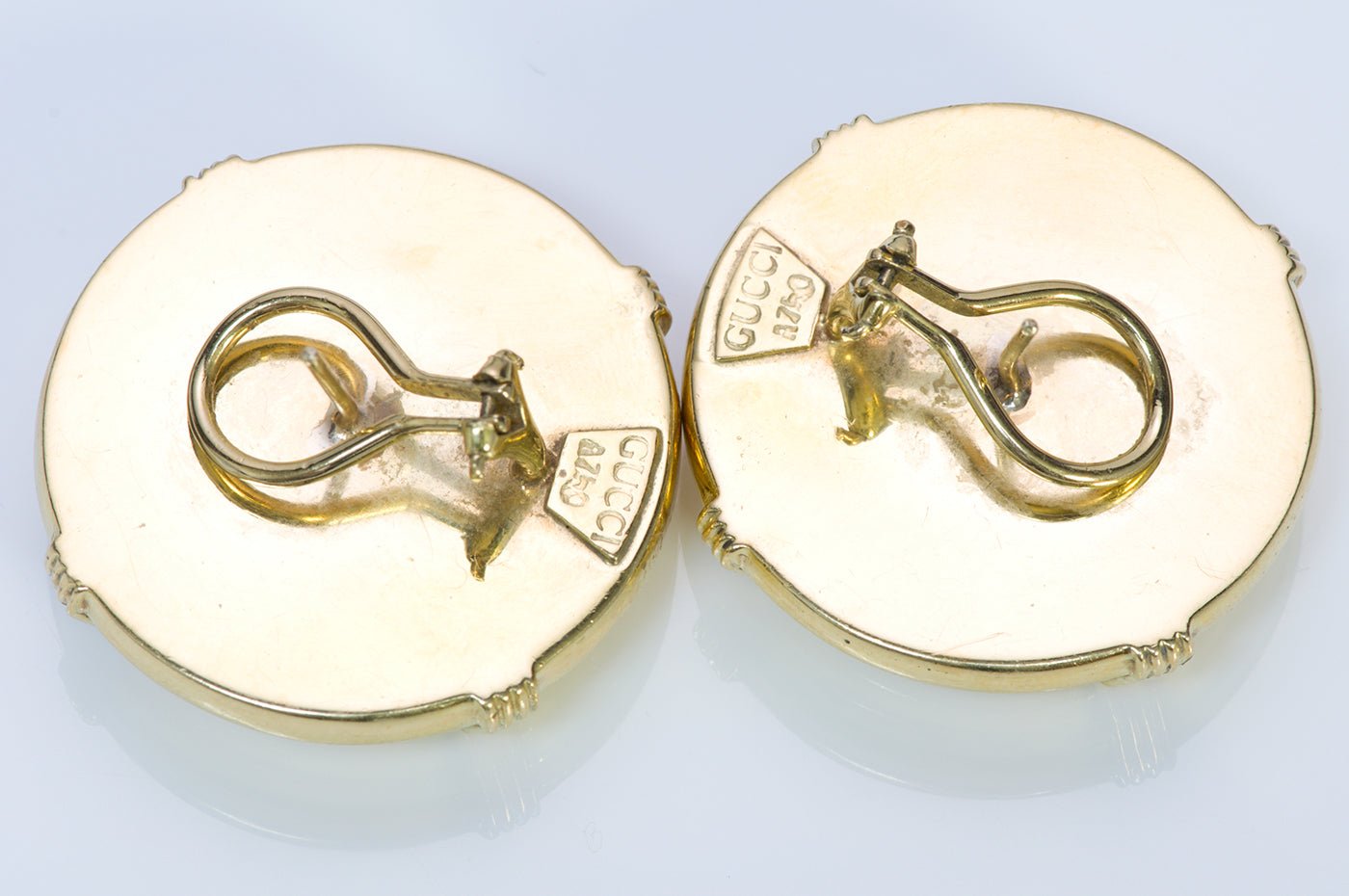 Vintage Gucci 18K Gold Ancient Coin Earrings