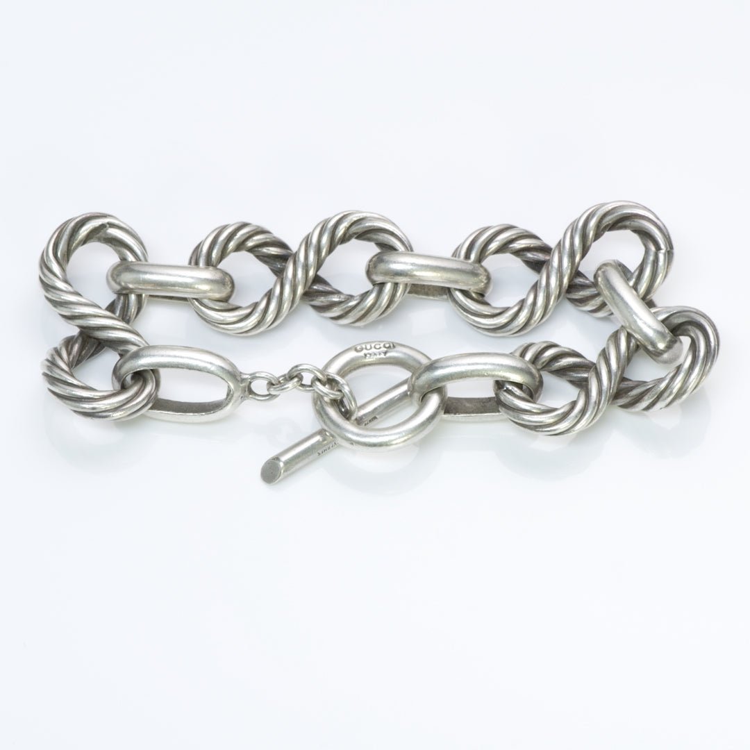 Vintage Gucci Sterling Silver Bracelet