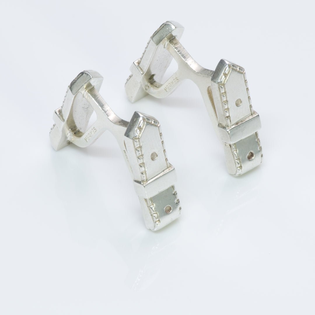 Vintage Hermès Silver Cufflinks