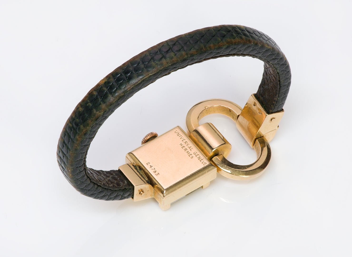 Vintage Hermes Universal Geneve Gold Watch