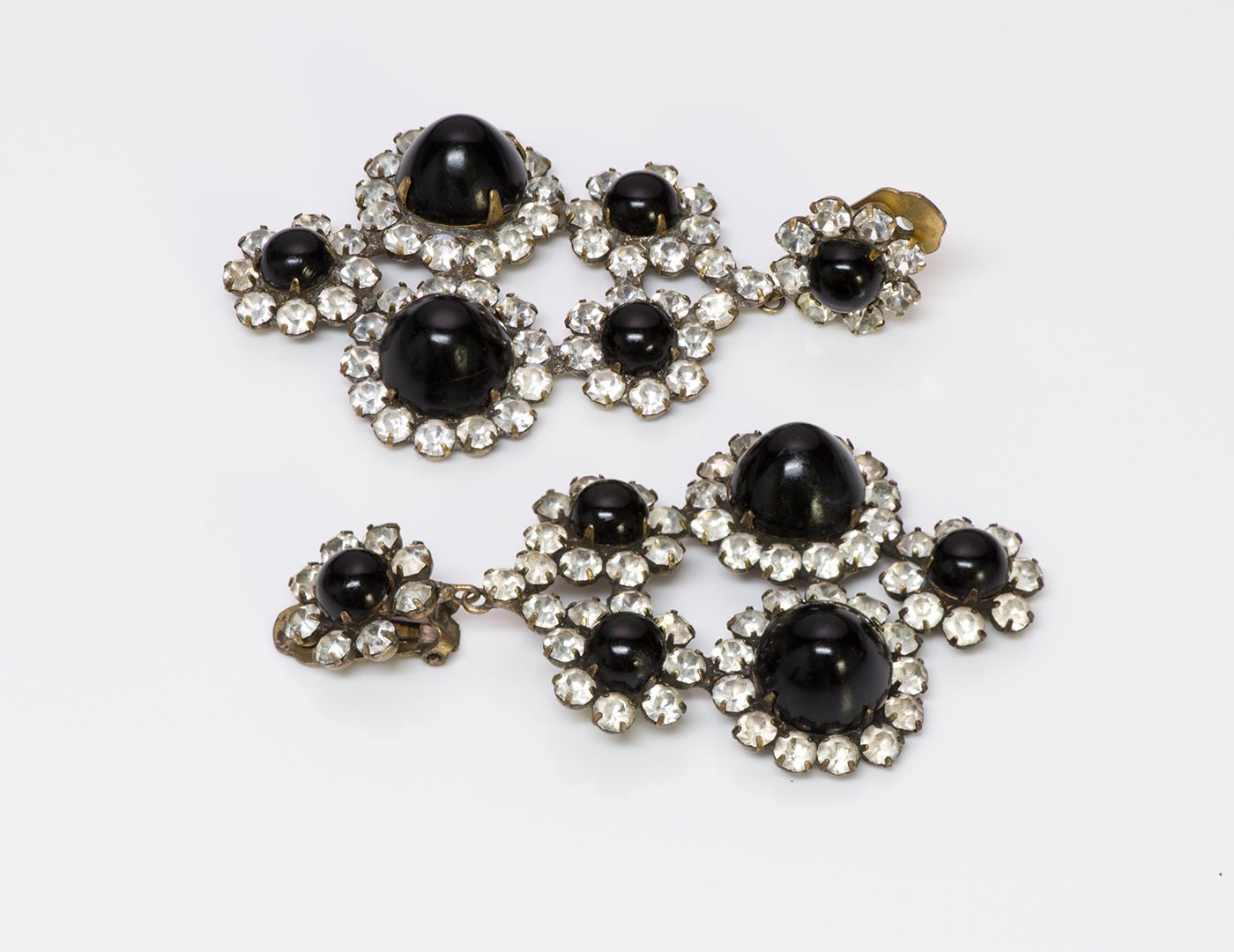 Vintage Kenneth Jay Lane KJL Cabochon Crystal Earrings