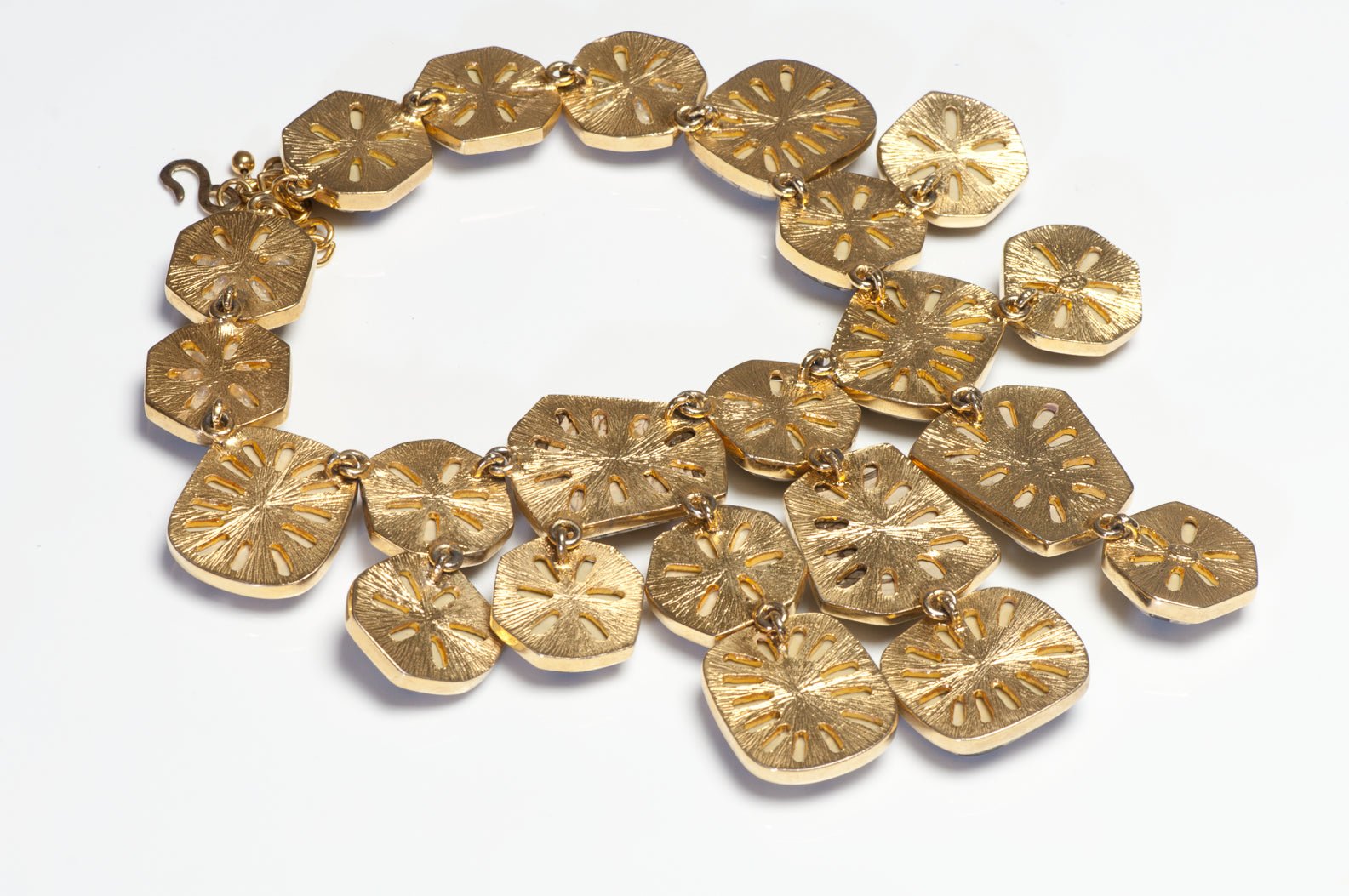 Vintage Kenneth Jay Lane KJL Snake Print Bib Necklace
