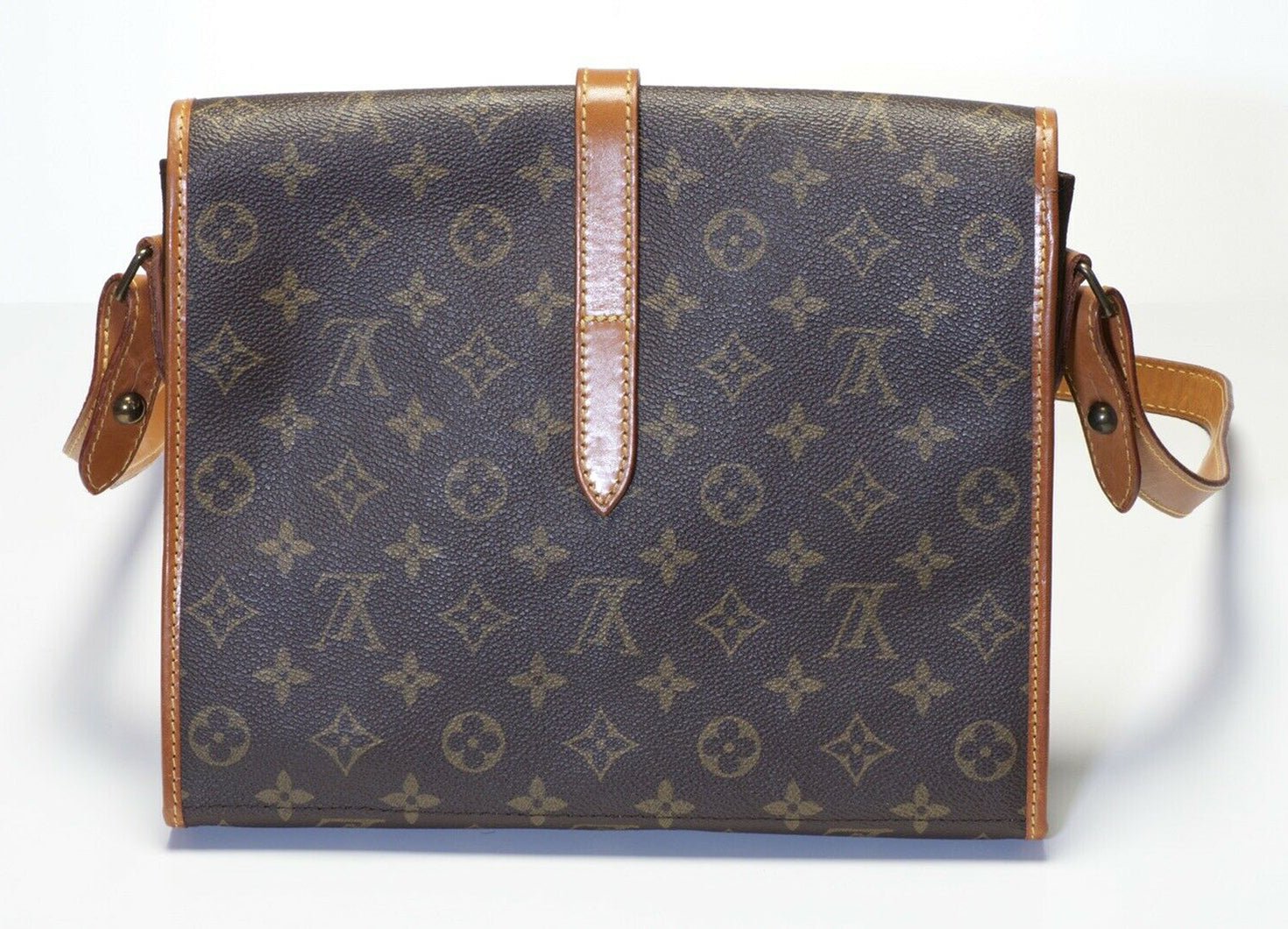 Vintage Louis Vuitton Brown Monogram Fold Over Organizer Crossbody Bag
