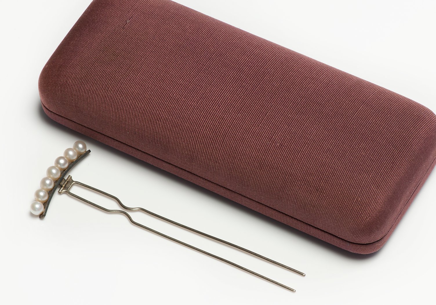 Vintage Maruka Silver Pearl Hair Ornament