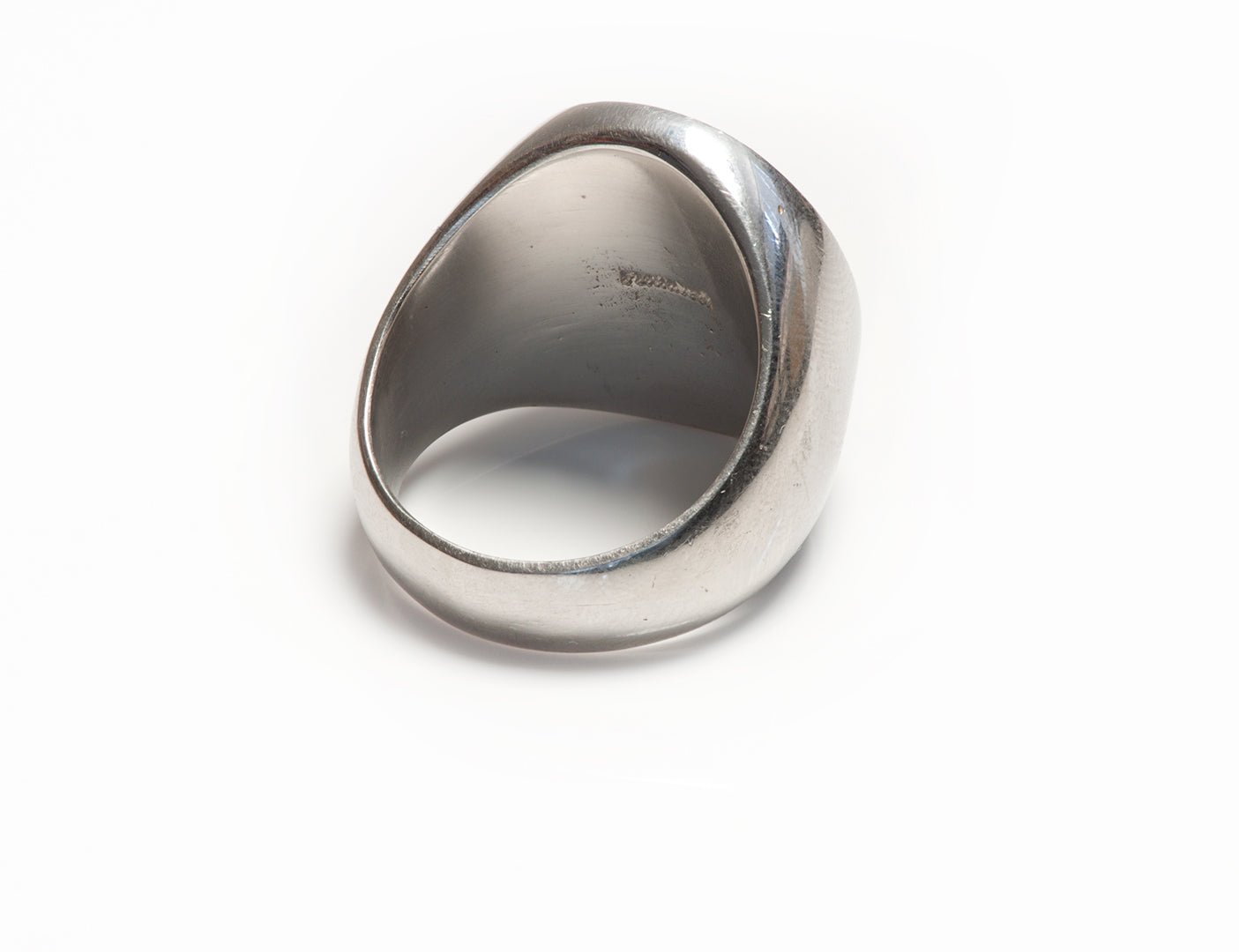 Vintage Men's Platinum Crest Signet Ring
