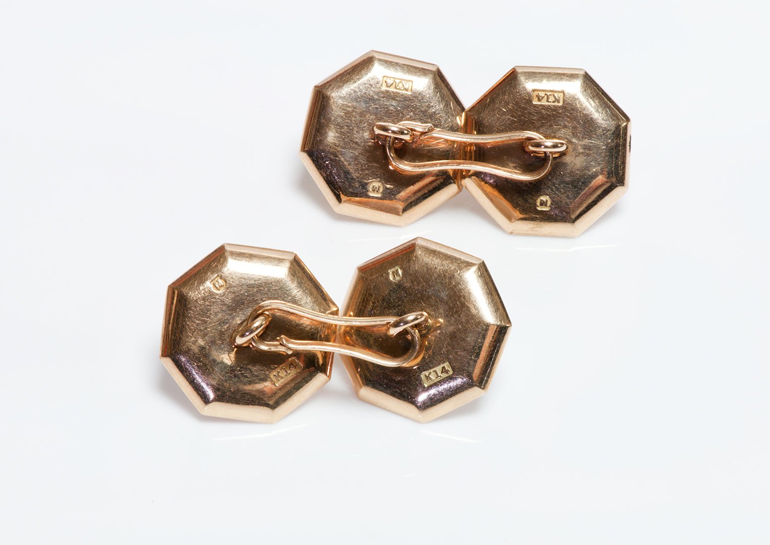 Vintage Mikimoto Gold Pearl Cufflink & Stud Set