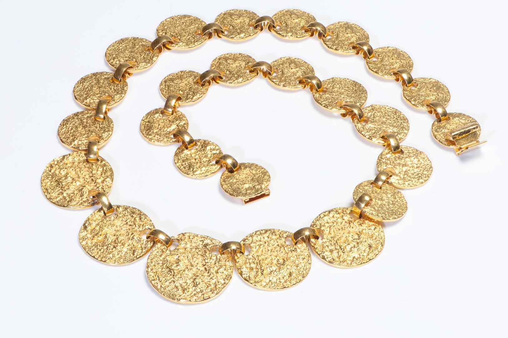 Vintage Mimi di N Gold Plated Hammered Coin Necklace
