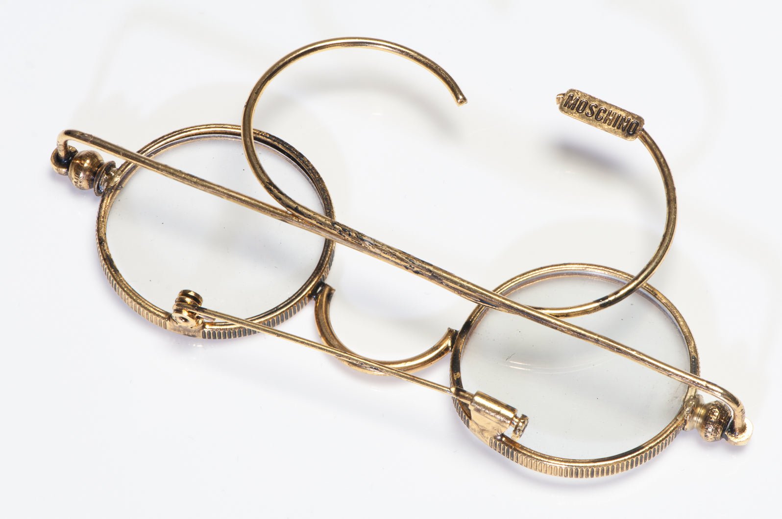 Vintage Moschino Couture Miniature Reading Eyeglasses Brooch