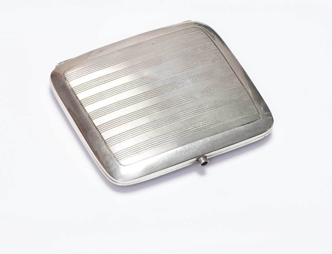 Vintage Nude Erotica Enamel Sterling Silver Cigarette Case