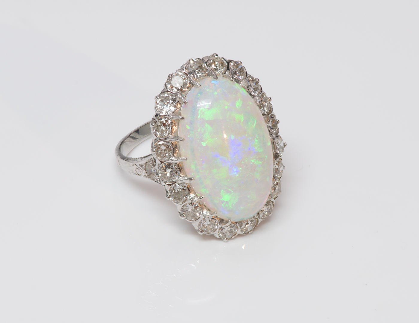 Opal Diamond Ring Gold