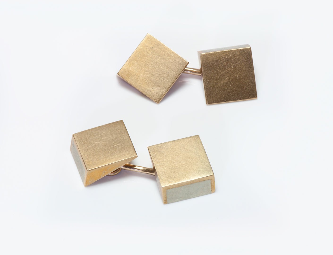 Vintage Platinum Inlaid Gold Cufflink Stud Set