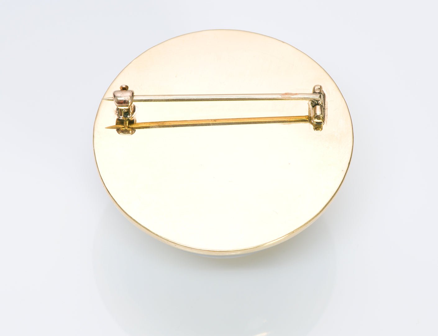 Vintage Reverse Crystal Horse Gold Brooch