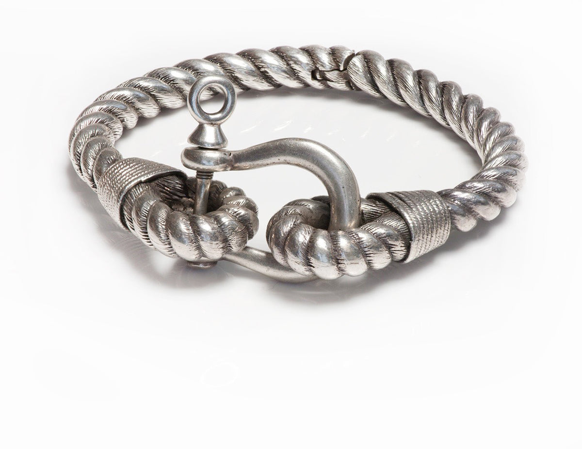Vintage Silver Rope Bracelet