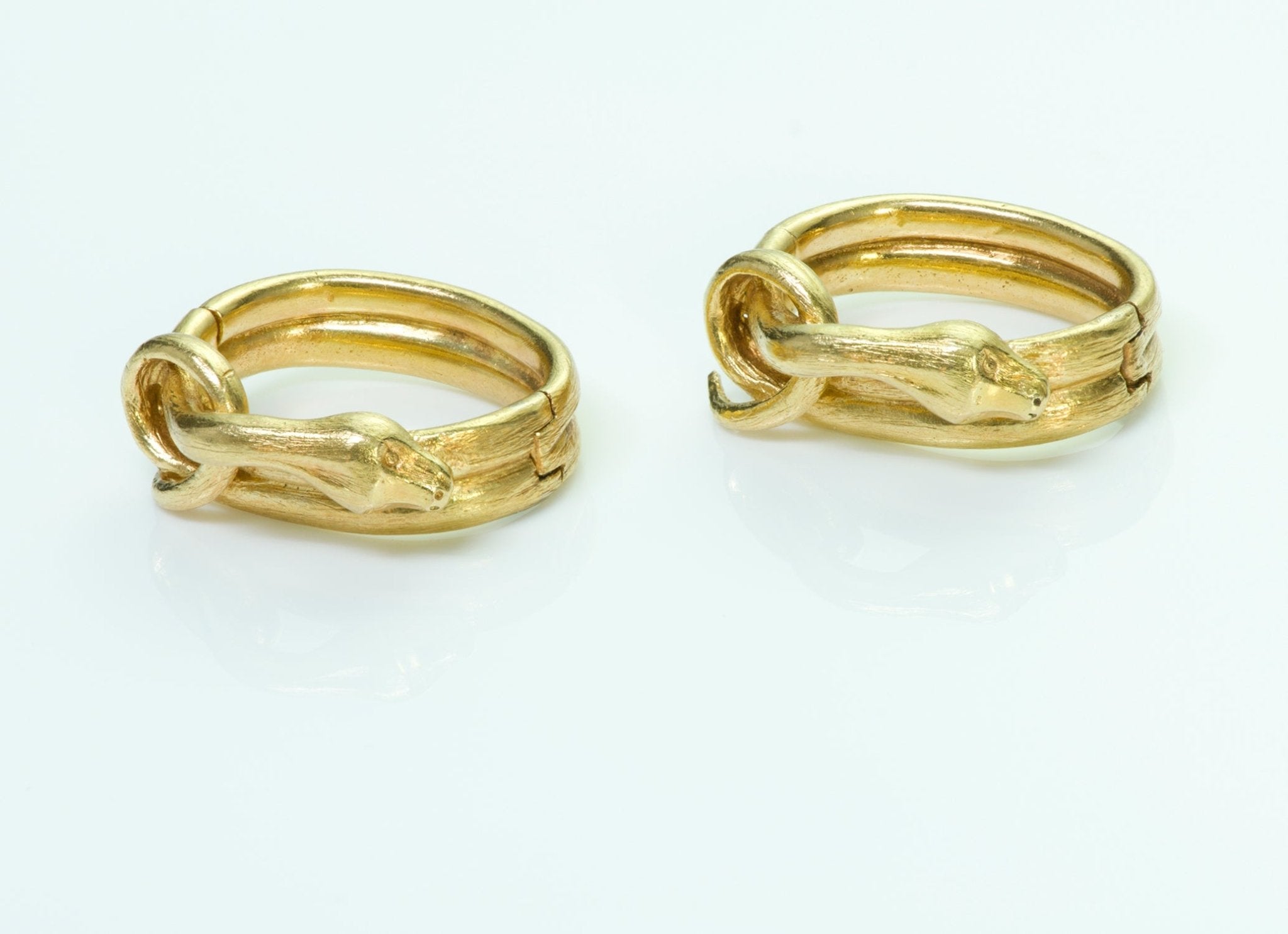 Vintage Snake Gold Cufflinks