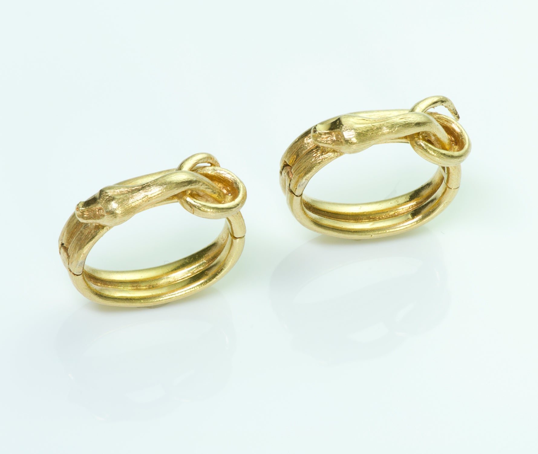 Vintage Snake Gold Cufflinks
