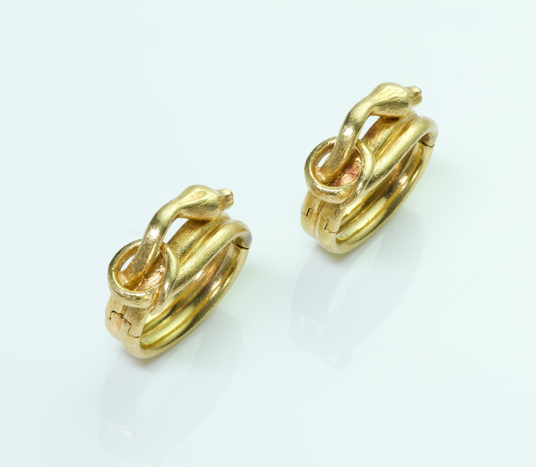 Vintage Snake Gold Cufflinks