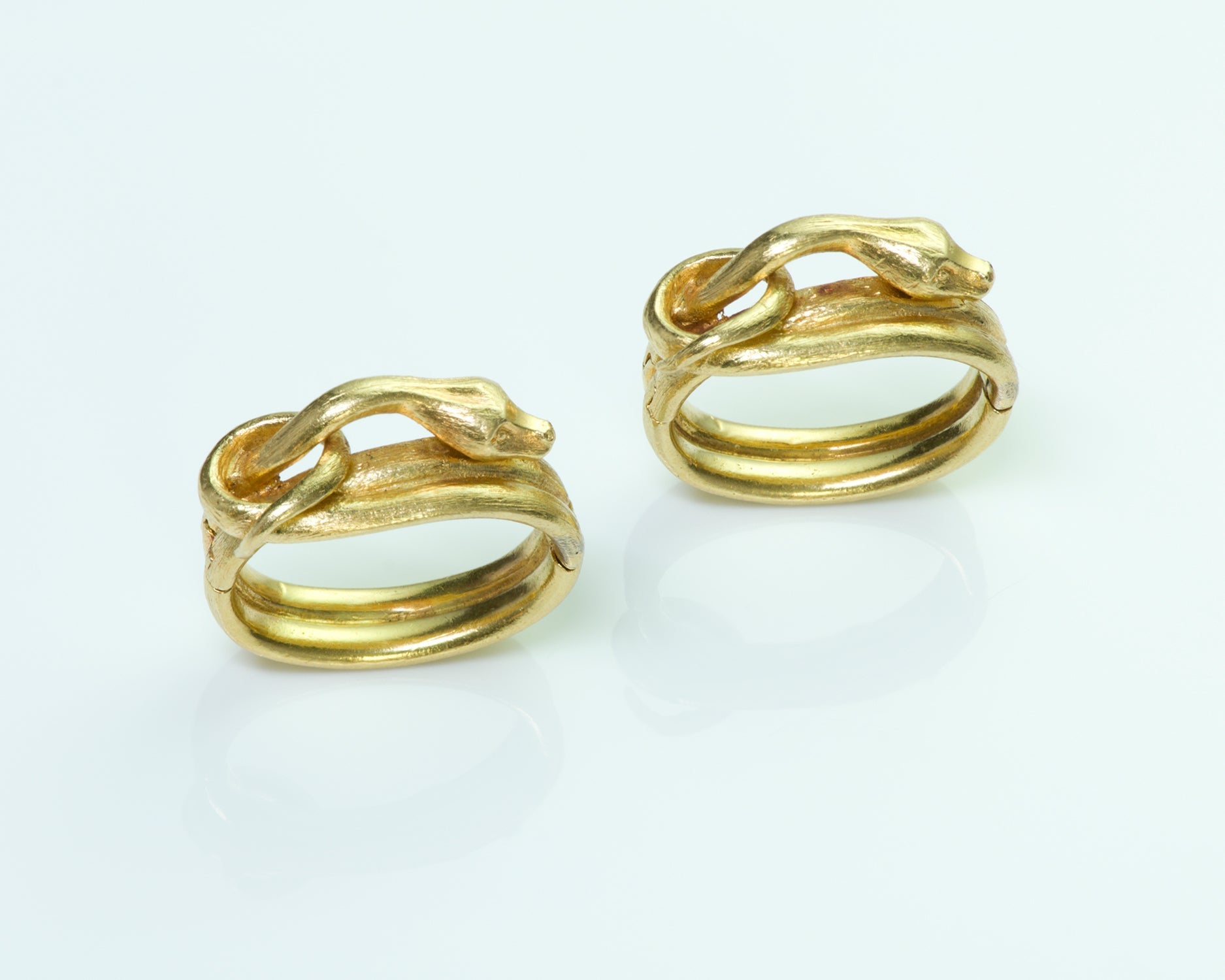 Vintage Snake Gold Cufflinks