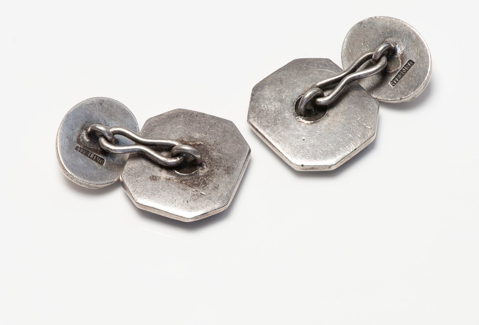 Vintage Sterling Silver Crest Cufflinks