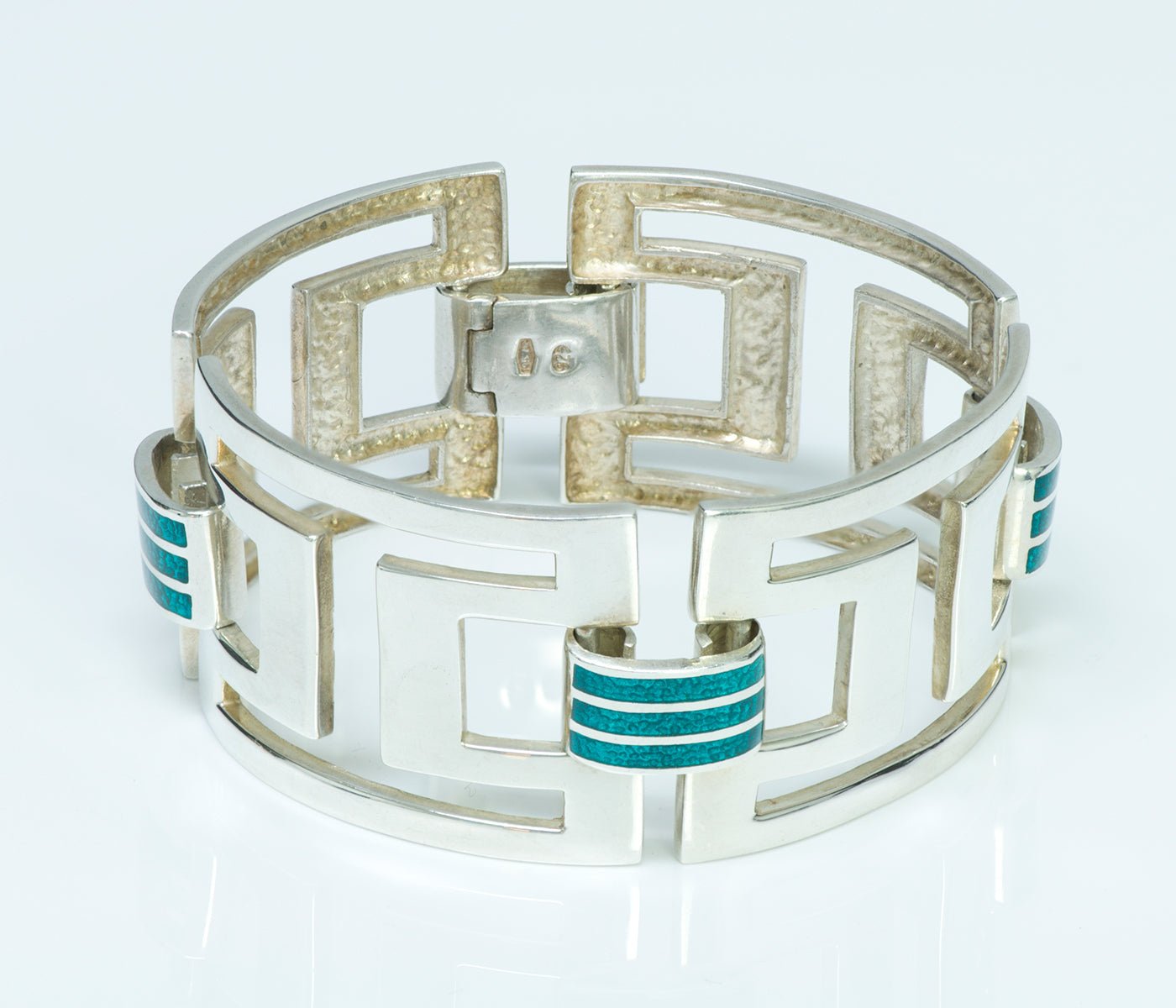Vintage Sterling Silver Enamel Bracelet