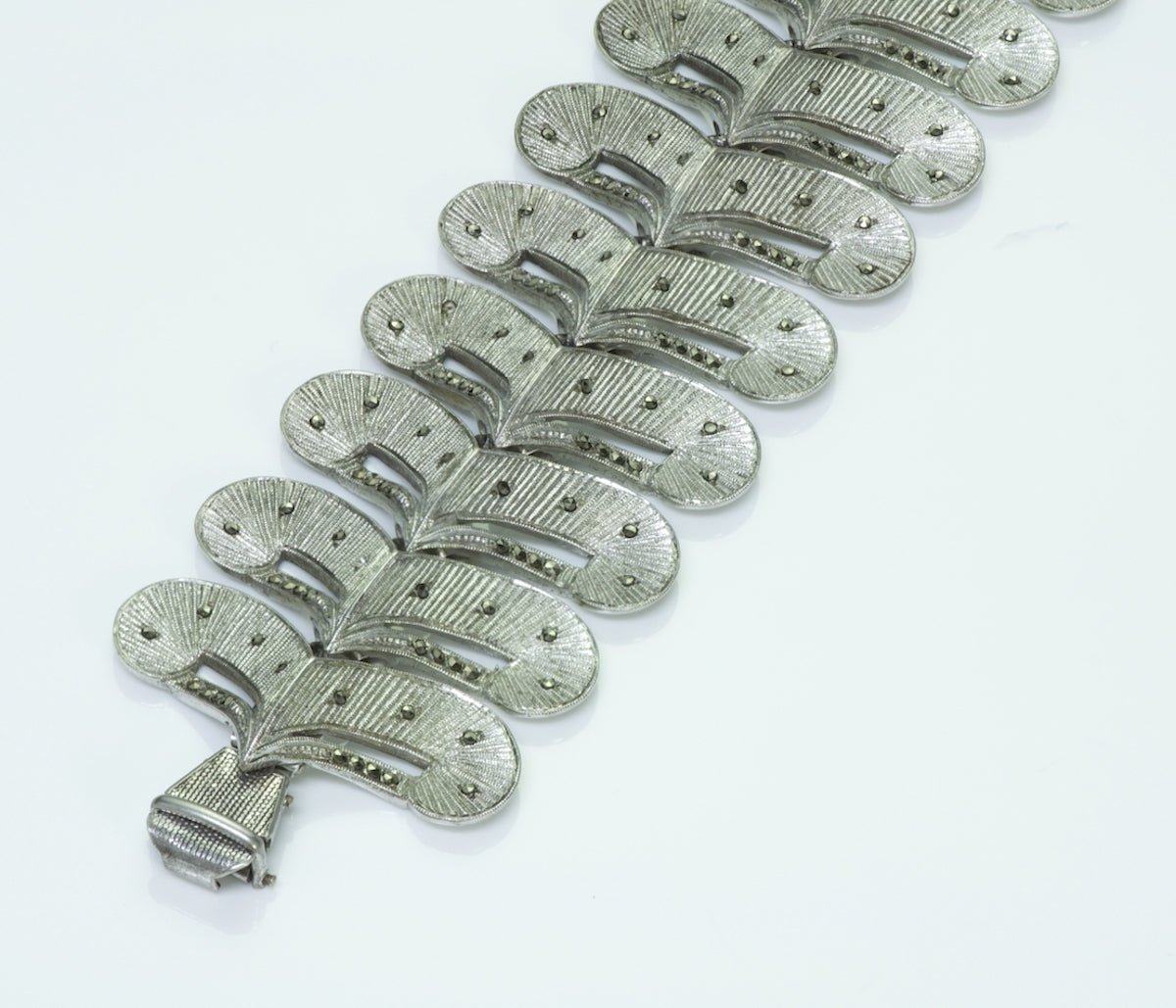 Vintage Theodor Fahrner Sterling Silver Marcasite Bracelet