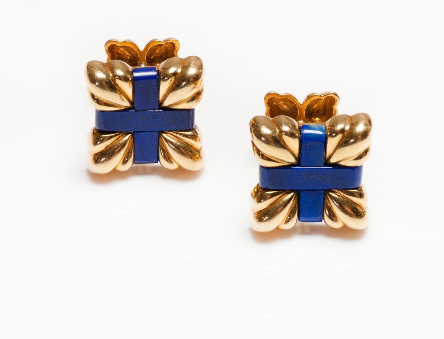 Vintage Tiffany & Co. 18K Yellow Gold Lapis Cufflinks