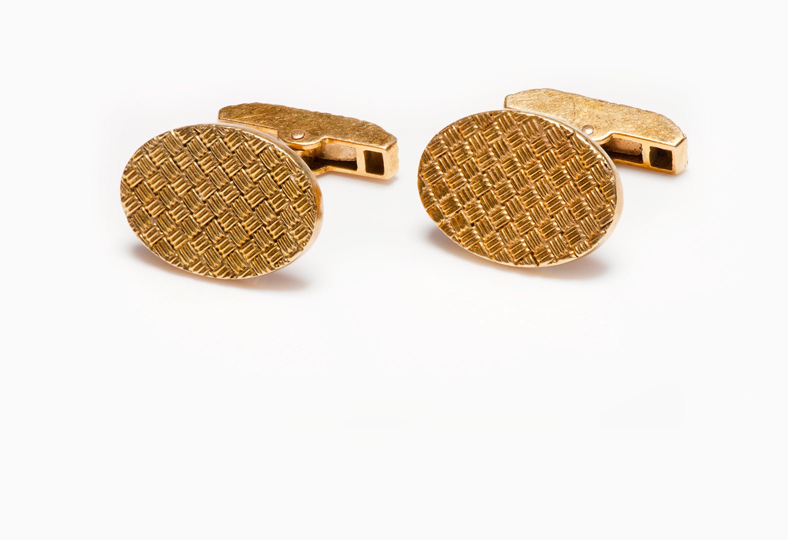 Vintage Tiffany & Co. 18K Yellow Gold Woven Cufflinks