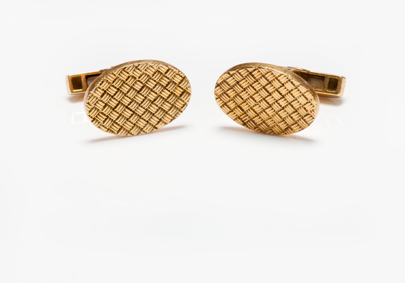 Vintage Tiffany & Co. 18K Yellow Gold Woven Cufflinks