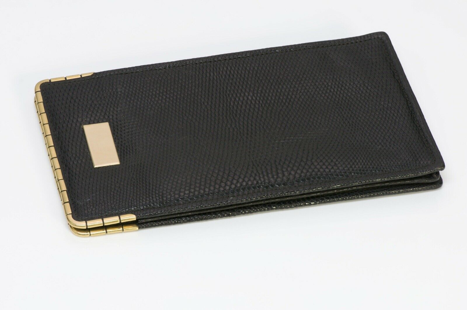 Vintage Tiffany & Co Black Lizard 18K Gold Corners Eyeglasses Phone Case Vintage Tiffany & Co Black Lizard 18K Gold Corners Eyeglasses Phone Case