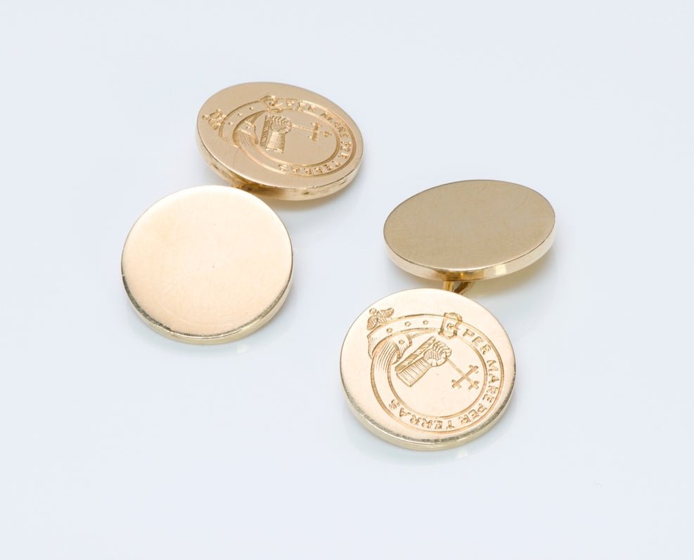 Vintage Tiffany & Co. Gold Crest Cufflinks