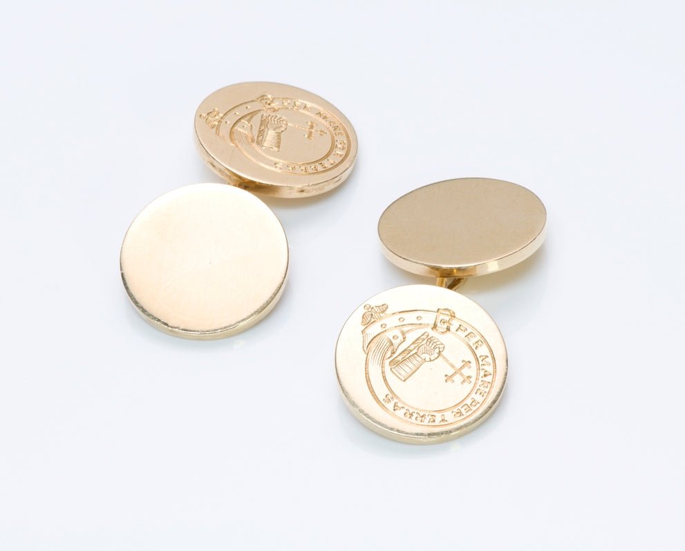 Vintage Tiffany & Co. Gold Crest Cufflinks