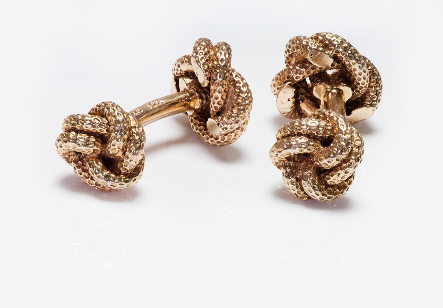 Vintage Tiffany & Co. Textured Gold Knot Cufflinks