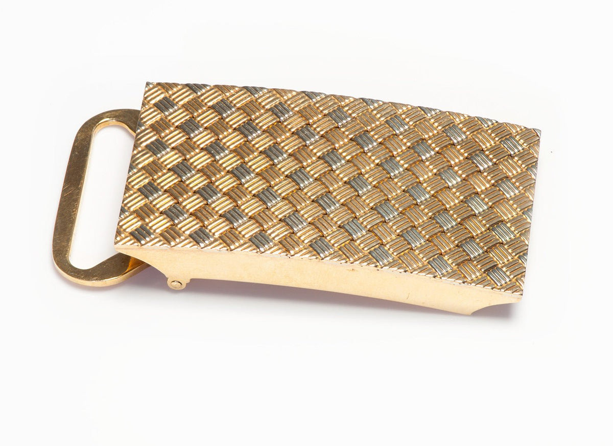 GOLD Vintage Buckle on a Gold Leather Belt 32-35in x 2in wide pristine condition Amazon.com: Concitor Men main image 3