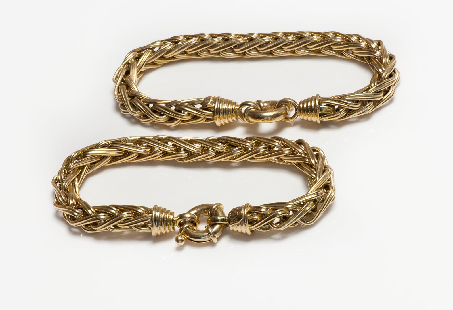 Vintage Yellow Gold Chain Link Necklace Bracelet