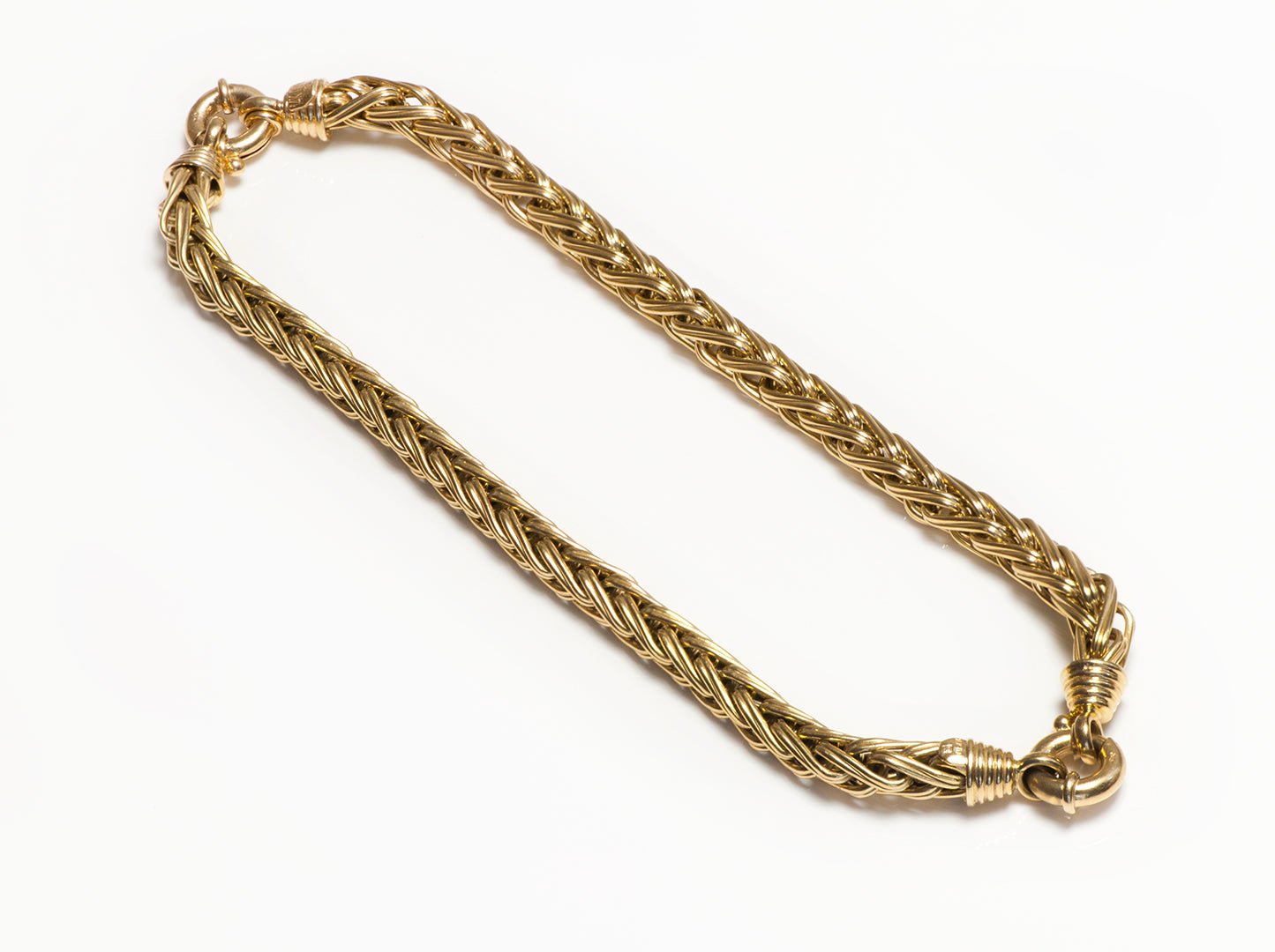 Vintage Yellow Gold Chain Link Necklace Bracelet