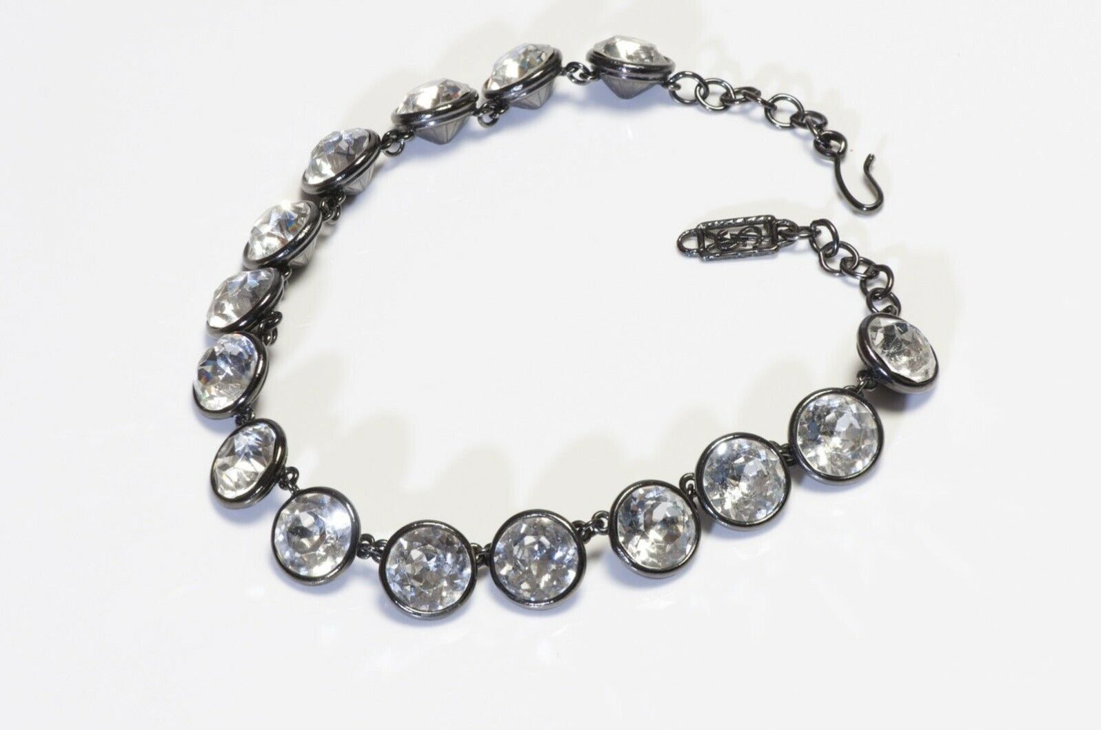 Vintage Yves Saint Laurent Crystal Riviere Necklace