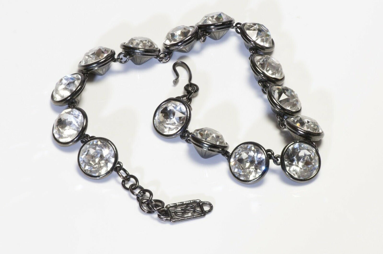 Vintage Yves Saint Laurent Crystal Riviere Necklace