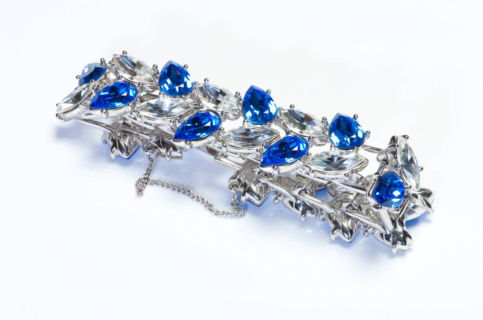 Vintage Yves Saint Laurent Paris Blue Crystal Bracelet