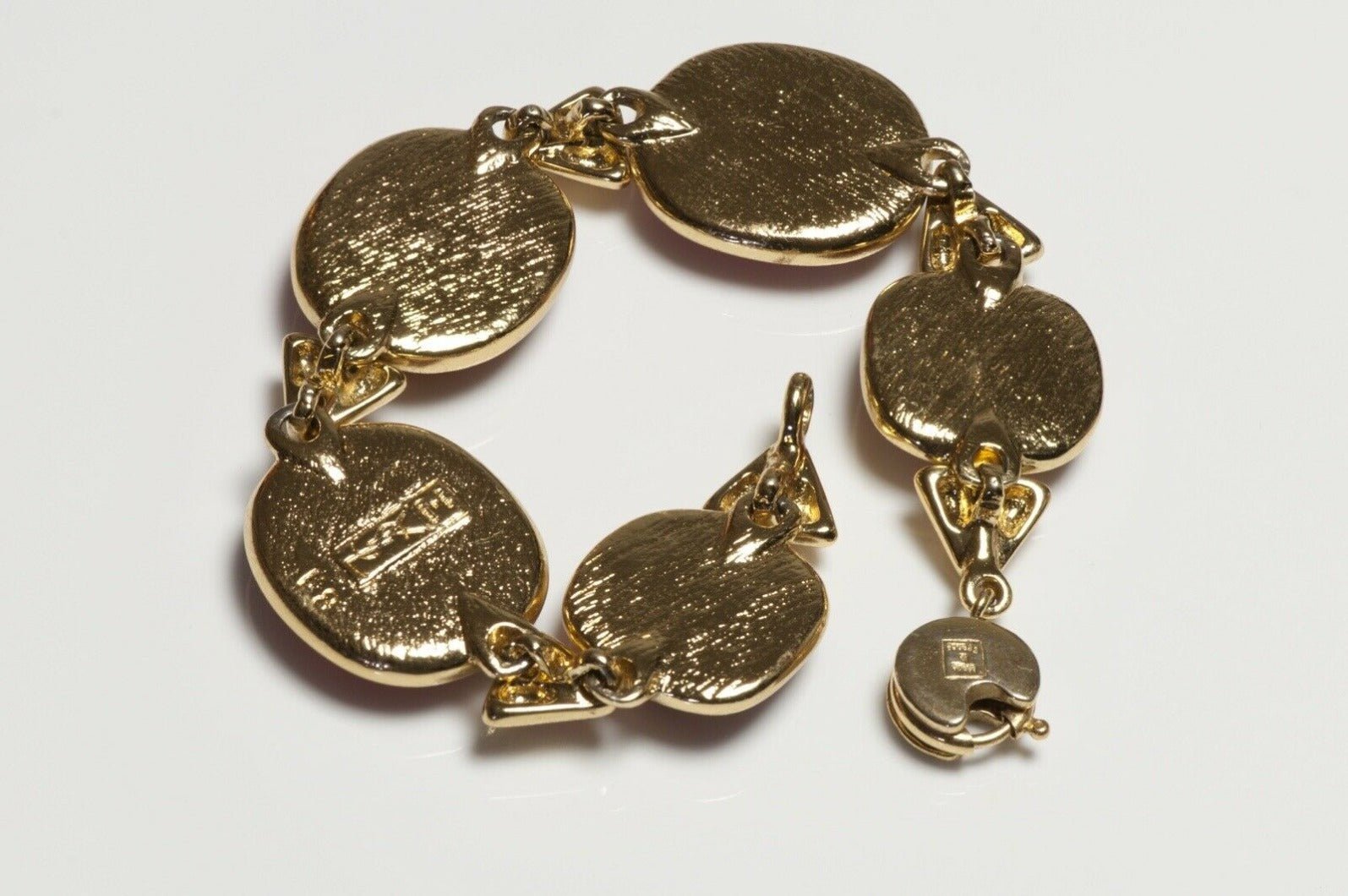 Vintage Yves Saint Laurent Paris Faux Amber Crystal Bracelet