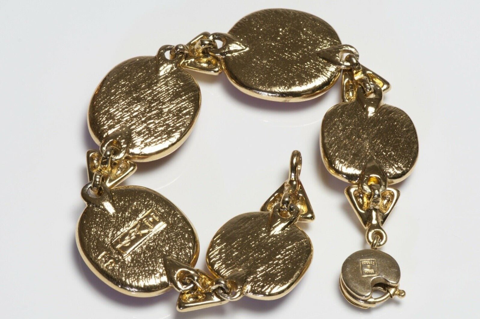 Vintage Yves Saint Laurent Paris Faux Amber Crystal Bracelet