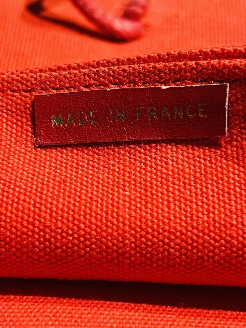 Vintage Yves Saint Laurent Red Canvas Shell Closure Crossbody Bag