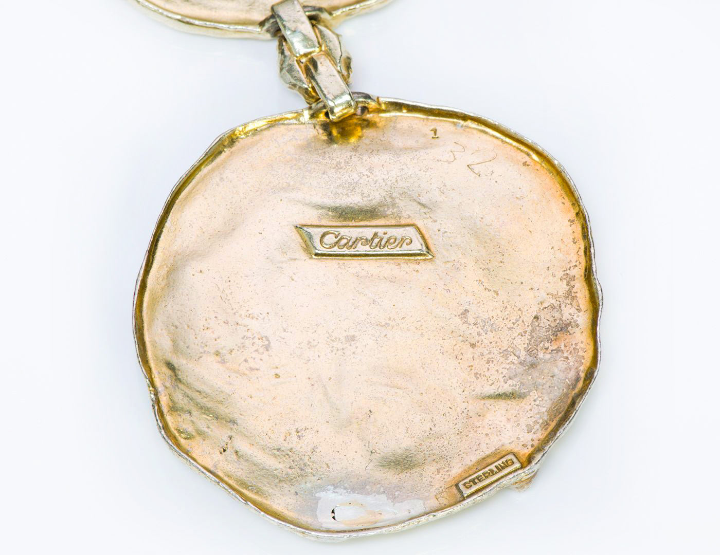 Cartier Gilt Silver Nugget Necklace Belt
