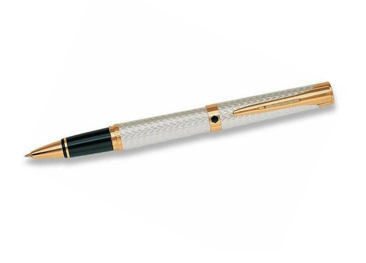 Waterman Paris L`etalon Sterling Silver & Gold Rollerball Pen