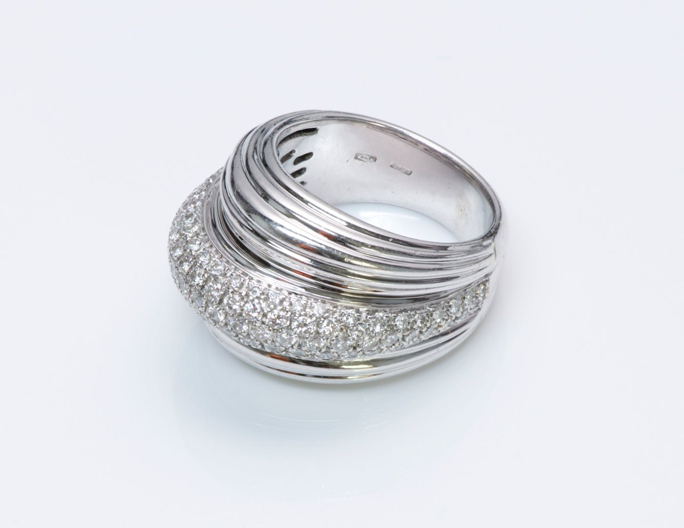 White Gold Pave Diamond Ring