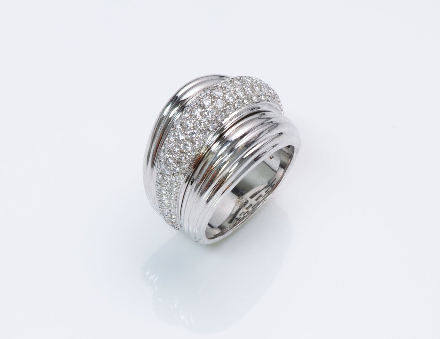 White Gold Pave Diamond Ring