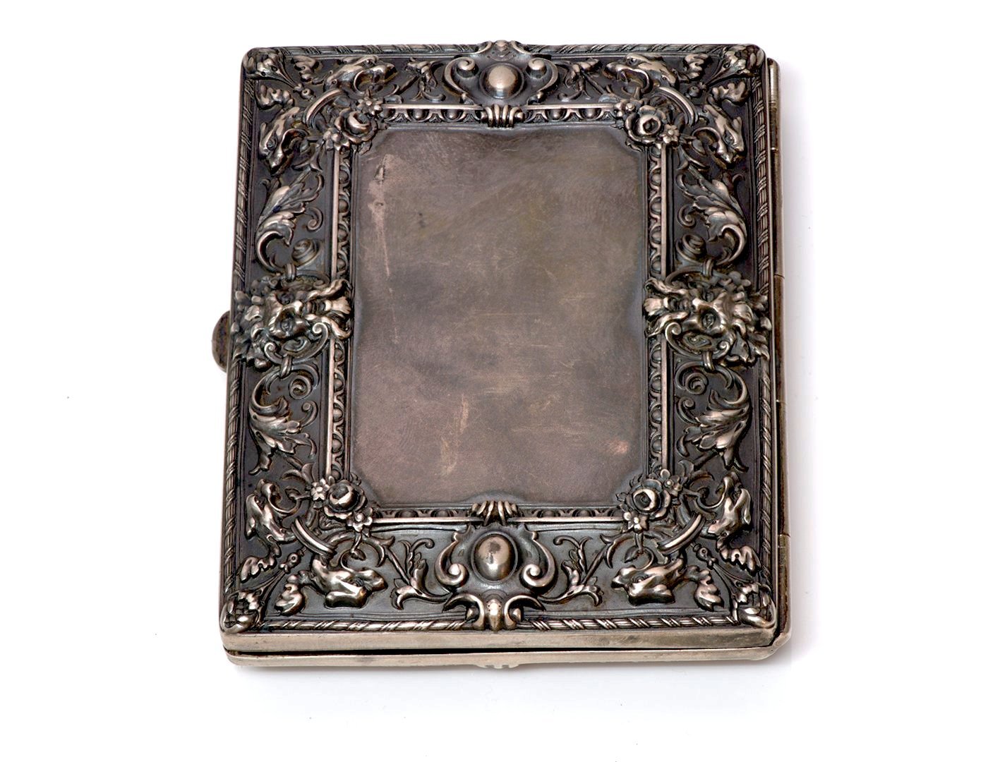 William B. Kerr Repousse Silver Bronze Case