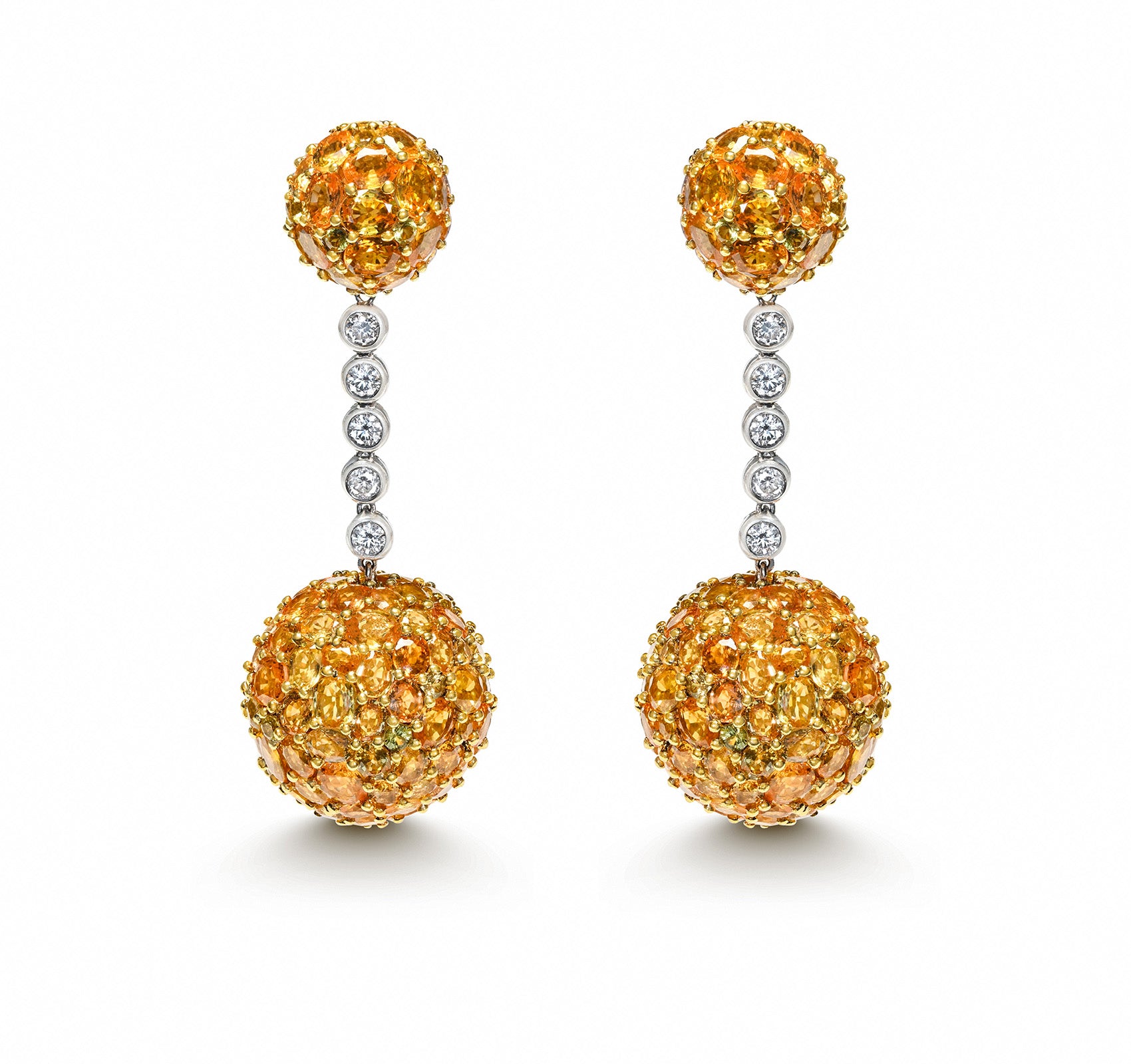 Sapphire Diamond 18k Earrings