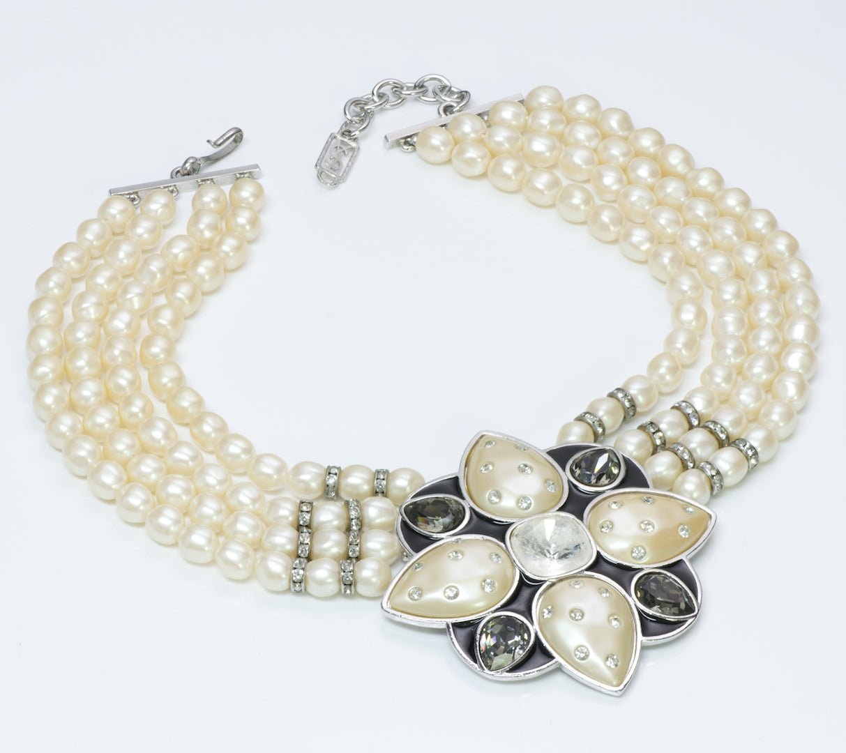 Yves Saint Laurent Pearl Crystal Necklace