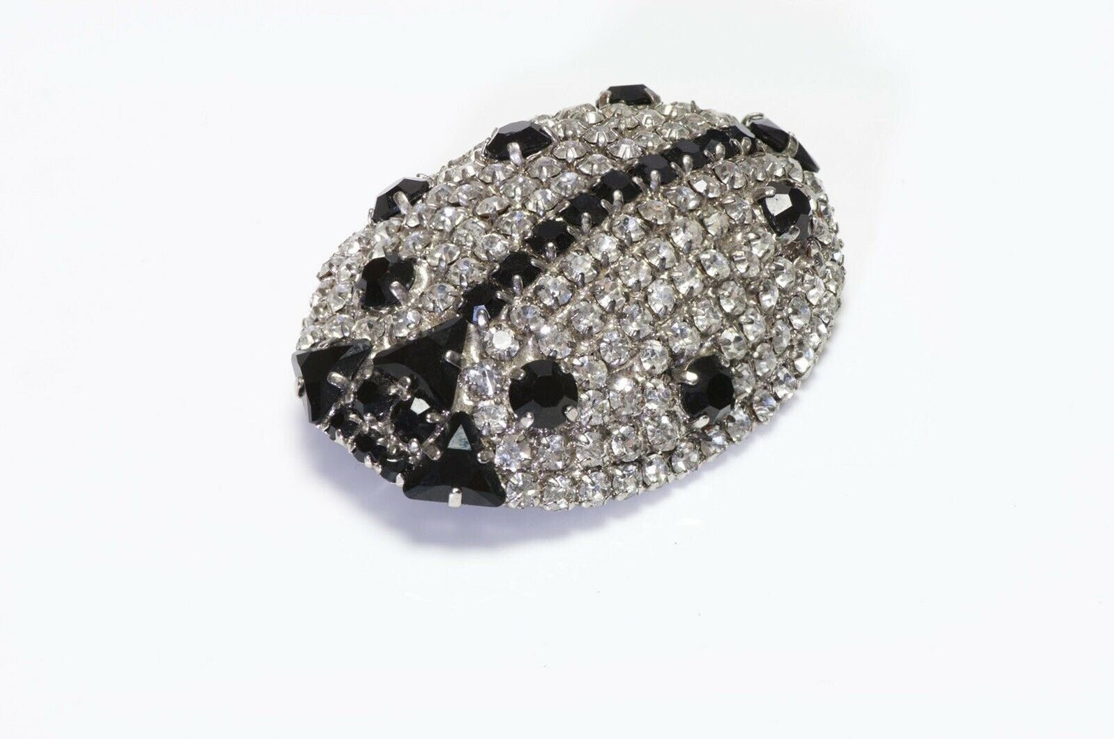 Yves Saint Laurent Rive Gauche Crystal Ladybug Pendant Brooch - DSF Antique Jewelry